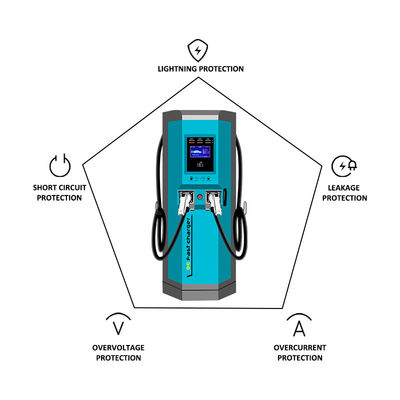 240KW 출력 전력 EV 충전기 EVSE EV 충전기 IP55/1k10 보호 수준